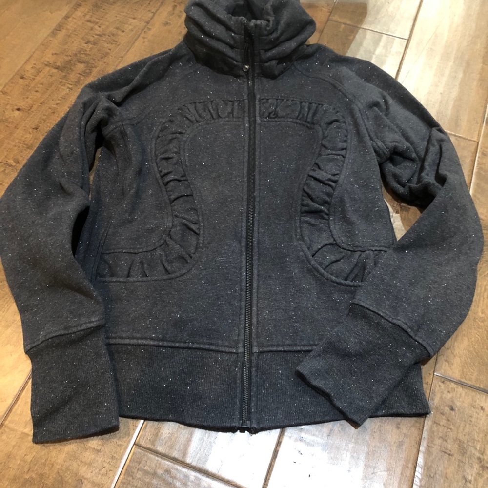 Lululemon funnel neck grey sparkle sweatshirt